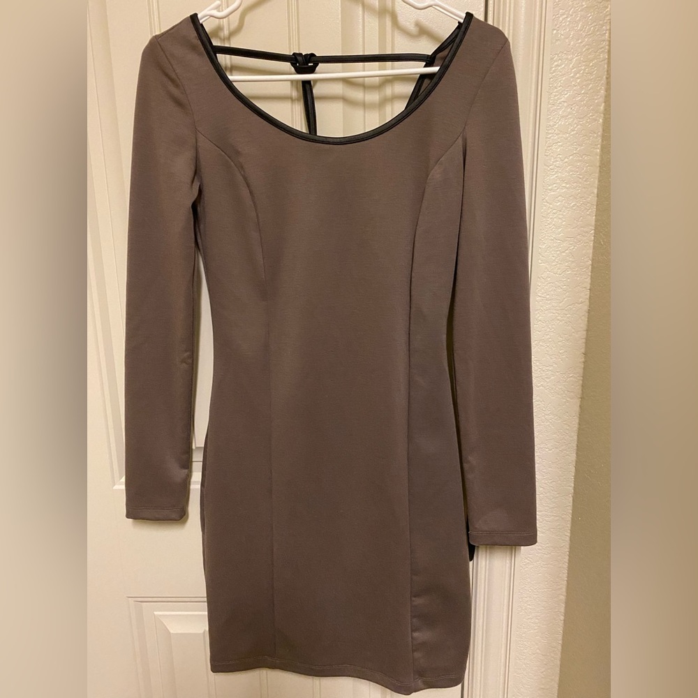 Long Sleeve Brown Dress